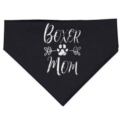 Boxer Mom Boxer Dog Lover Owner Funny Boxer Dog Mom USA-Made Doggie Bandana