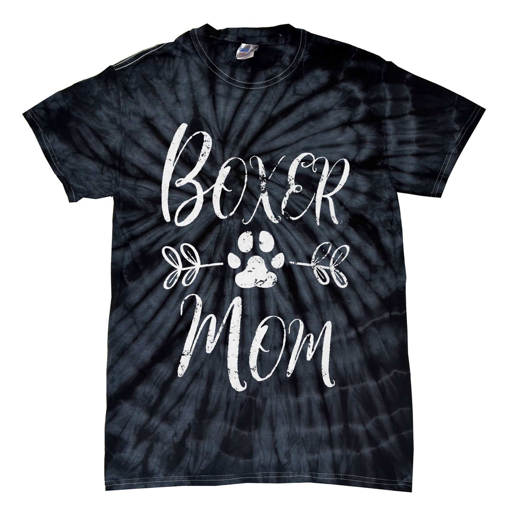 Boxer Mom Boxer Dog Lover Owner Funny Boxer Dog Mom Tie-Dye T-Shirt