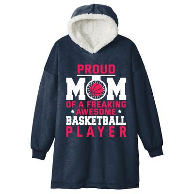 Basketball Mom Bball Player Mother Theme Quote Gift Hooded Wearable Blanket