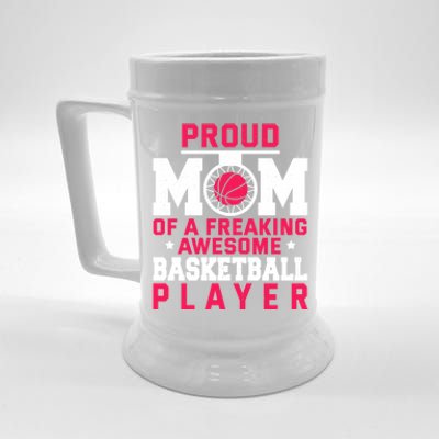 Basketball Mom Bball Player Mother Theme Quote Gift Beer Stein