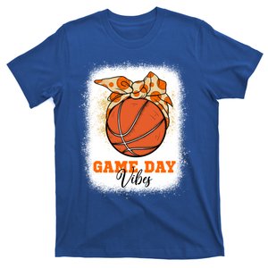 Basketball Mom Bleached Bun Mothers Day Mom Game Day Vibe Gift T-Shirt