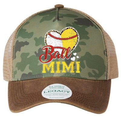 Ball Mom Baseball Softball Mimi Team Sports Legacy Tie Dye Trucker Hat