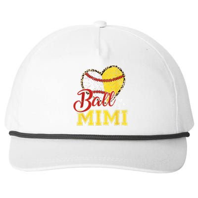 Ball Mom Baseball Softball Mimi Team Sports Snapback Five-Panel Rope Hat