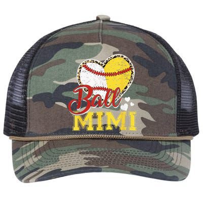 Ball Mom Baseball Softball Mimi Team Sports Retro Rope Trucker Hat Cap