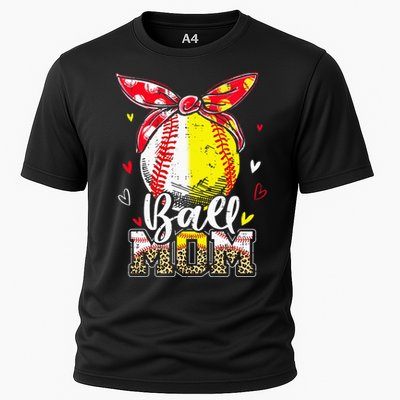 Ball Mom Baseball Softball Mom Mothers Day Mama Cooling Performance Crew T-Shirt