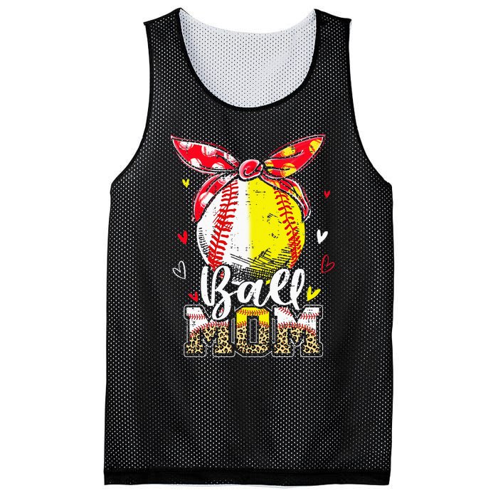 Ball Mom Baseball Softball Mom Mothers Day Mama Mesh Reversible Basketball Jersey Tank