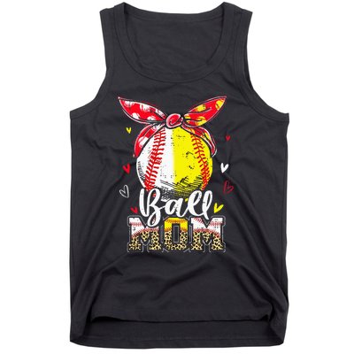 Ball Mom Baseball Softball Mom Mothers Day Mama Tank Top