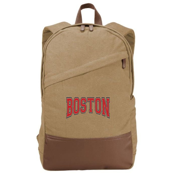 Boston Massachusetts Cotton Canvas Backpack