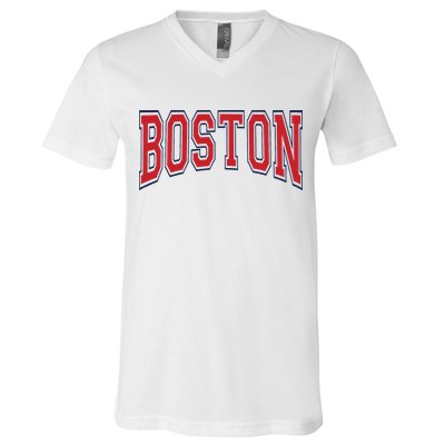 Boston Massachusetts V-Neck T-Shirt