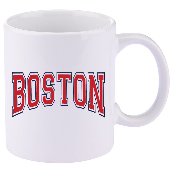 Boston Massachusetts 11oz C Handle Ceramic Mug