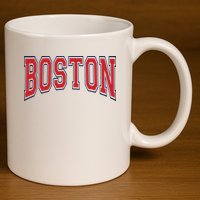 Boston Massachusetts 11oz C Handle Ceramic Mug