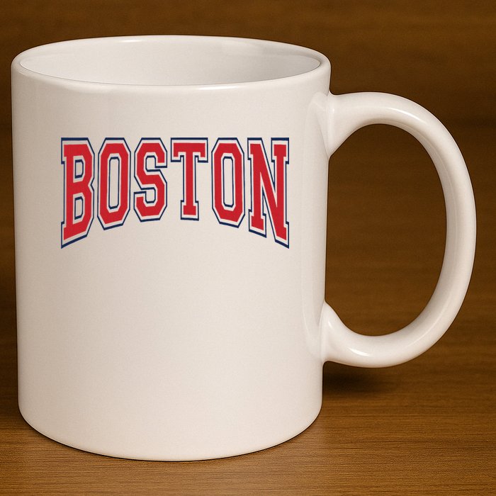 Boston Massachusetts 11oz C Handle Ceramic Mug