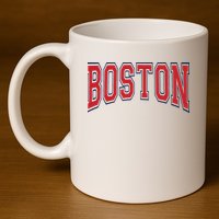 Boston Massachusetts 11oz C Handle Ceramic Mug