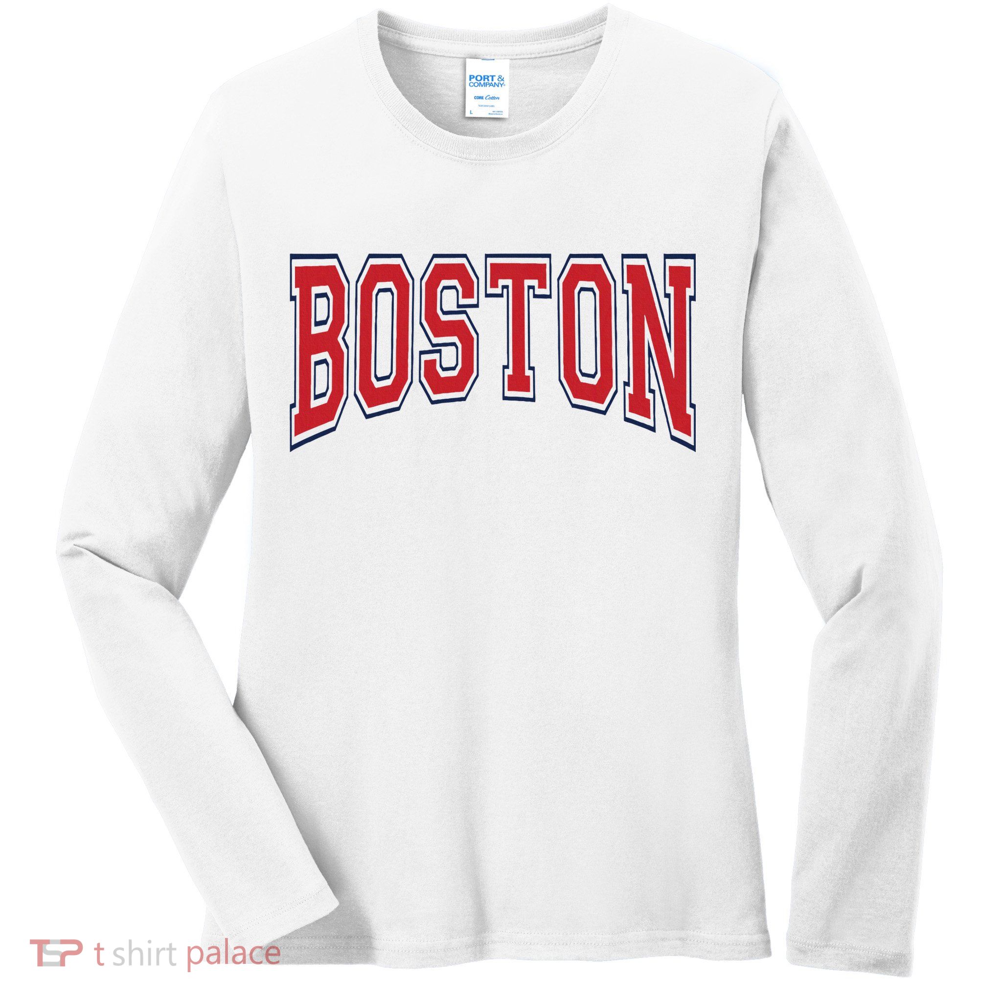 Boston Massachusetts Ladies Long Sleeve Shirt