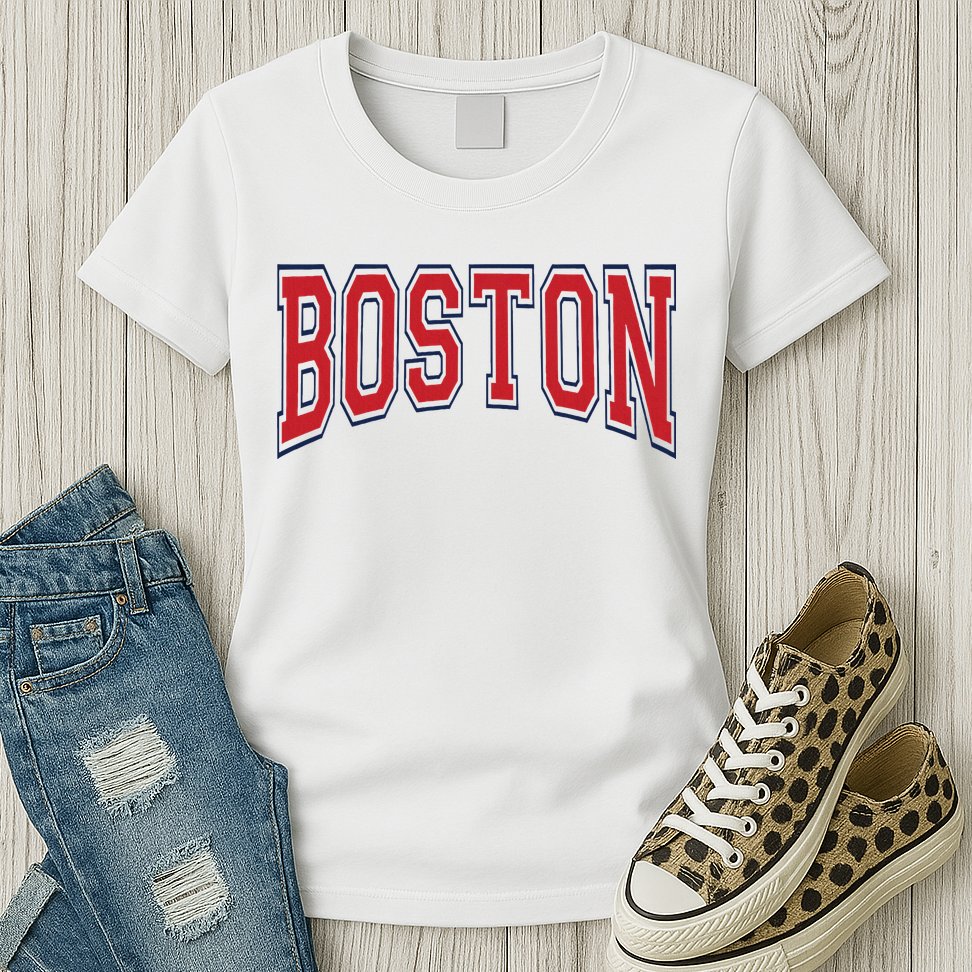Boston Massachusetts Womens T-Shirt