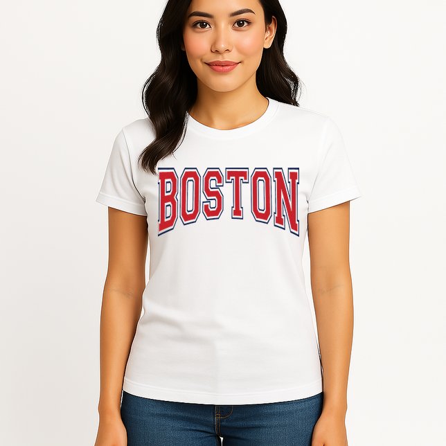 Boston Massachusetts Womens T-Shirt