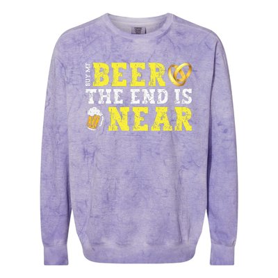 Buy Me Beer The End Is Near Colorblast Crewneck Sweatshirt