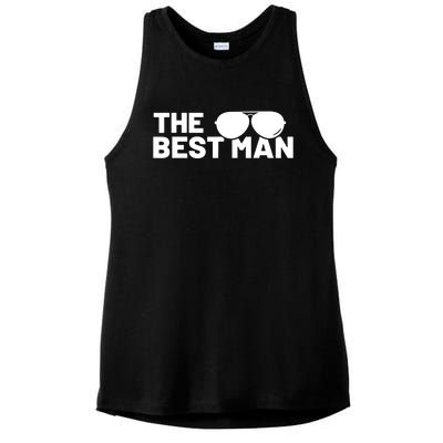 Best Man Bachelor Supplies Party Wedding Ladies PosiCharge Tri-Blend Wicking Tank