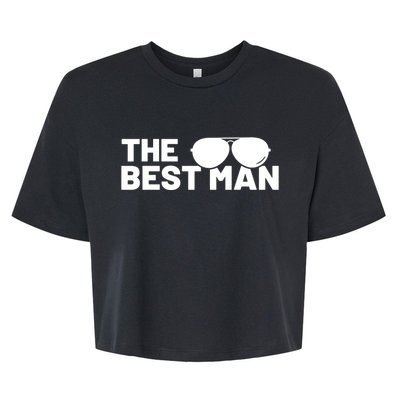 Best Man Bachelor Supplies Party Wedding Bella+Canvas Jersey Crop Tee