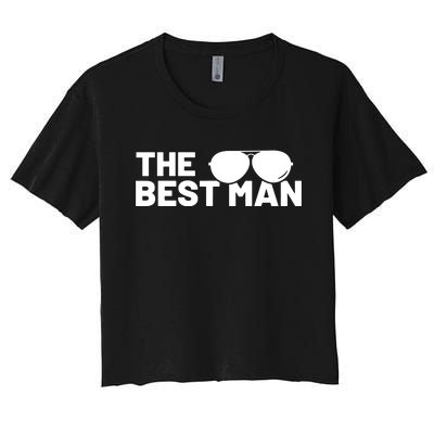 Best Man Bachelor Supplies Party Wedding Women's Crop Top Tee