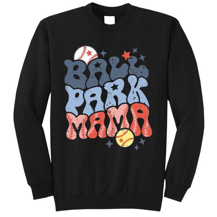 Ballpark Mama Baseball Mom Softball Mom Mothers Day Groovy Sweatshirt