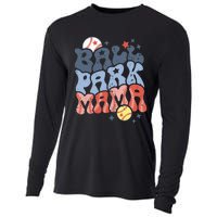 Ballpark Mama Baseball Mom Softball Mom Mothers Day Groovy Cooling Performance Long Sleeve Crew