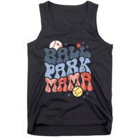 Ballpark Mama Baseball Mom Softball Mom Mothers Day Groovy Tank Top