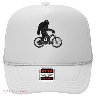 Bigfoot Mountain Bike Mtb Downhill Bicycle Gift High Crown Mesh Back Trucker Hat