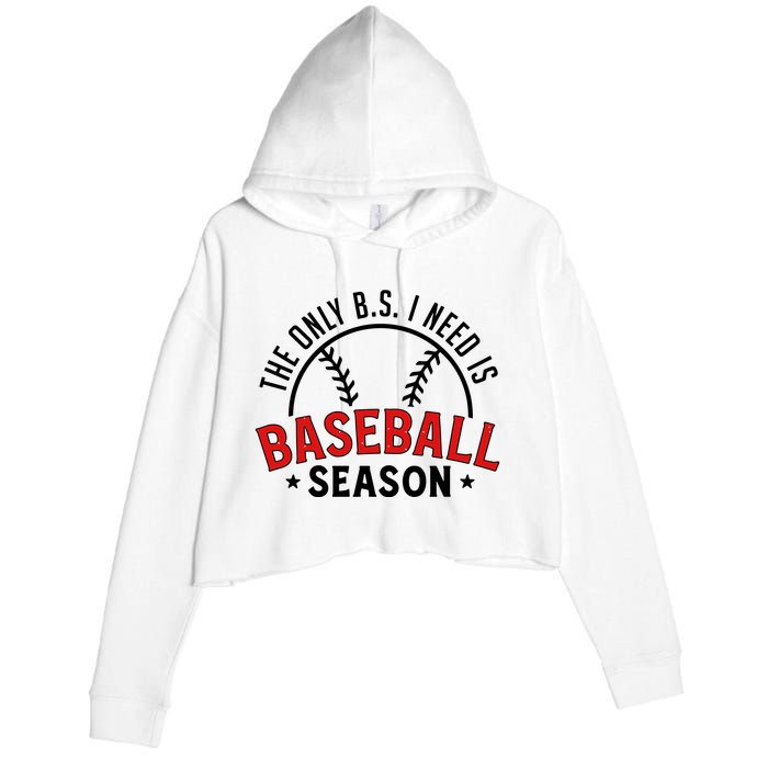 Baseball Mama Crop Fleece Hoodie