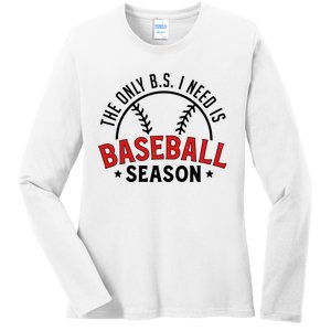 Baseball Mama Ladies Long Sleeve Shirt