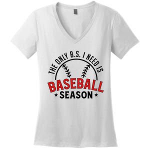 Baseball Mama Women's V-Neck T-Shirt