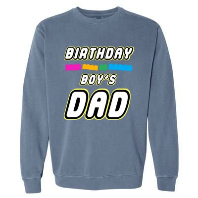 Building Master Block Dad Of Birthday Everything Awes0me Gift Garment-Dyed Sweatshirt