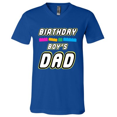 Building Master Block Dad Of Birthday Everything Awes0me Gift V-Neck T-Shirt