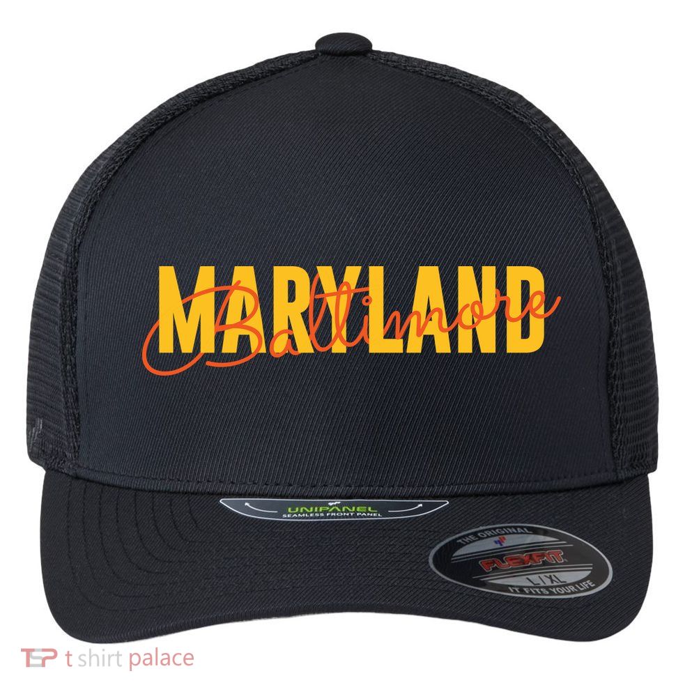 Baltimore Maryland Flexfit Unipanel Trucker Cap