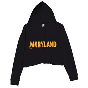 Baltimore Maryland Crop Fleece Hoodie