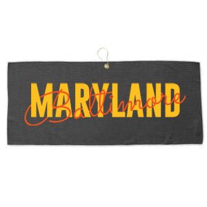 Baltimore Maryland Large Microfiber Waffle Golf Towel