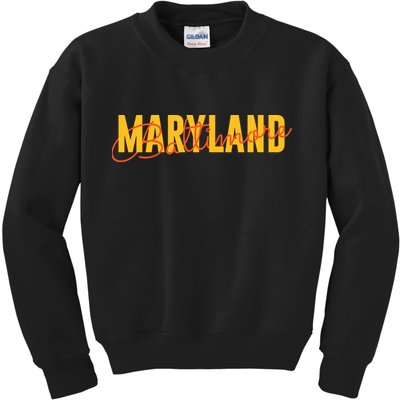Baltimore Maryland Kids Sweatshirt