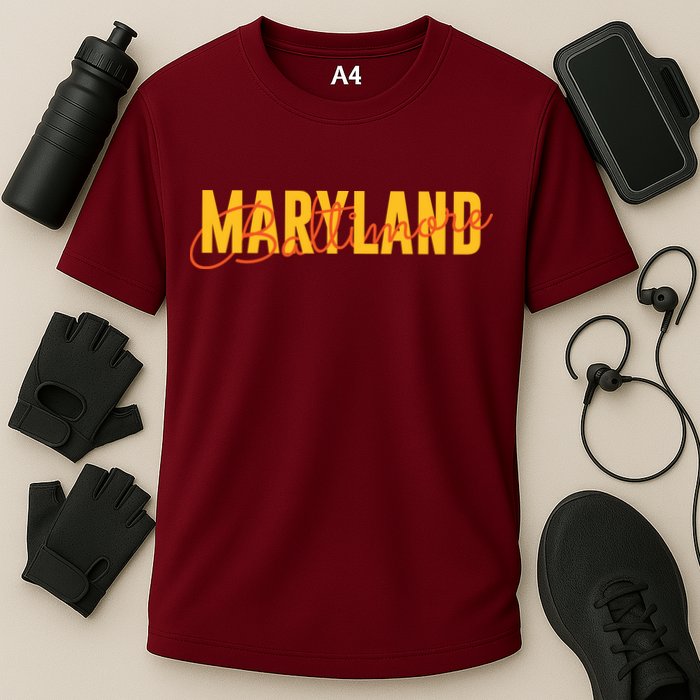 Baltimore Maryland Cooling Performance Crew T-Shirt
