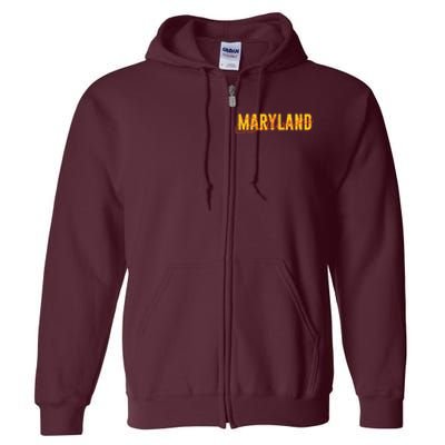 Baltimore Maryland Full Zip Hoodie