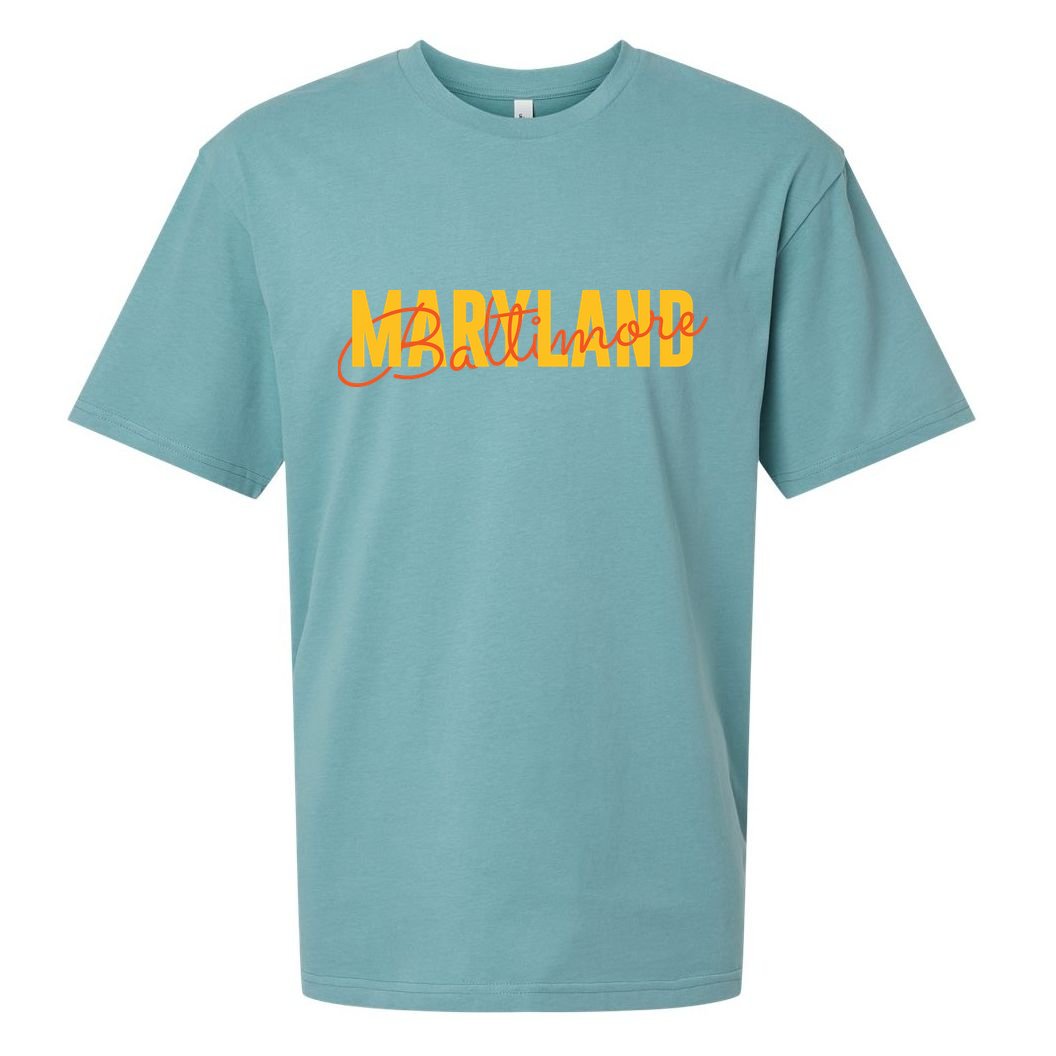 Baltimore Maryland Sueded Cloud Jersey T-Shirt