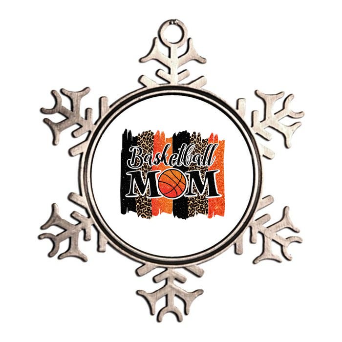 Basketball Mom Basketball Metallic Star Ornament