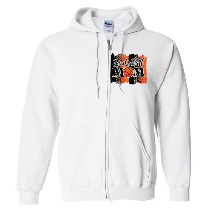 Basketball Mom Basketball Full Zip Hoodie