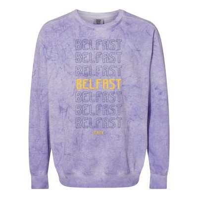 Belfast Maine Colorblast Crewneck Sweatshirt