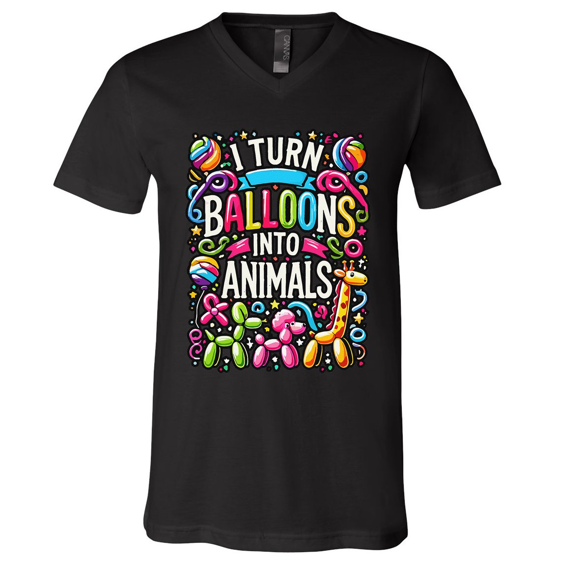 Balloon Modelling Birthday Party Balloon Artist Twister V-Neck T-Shirt