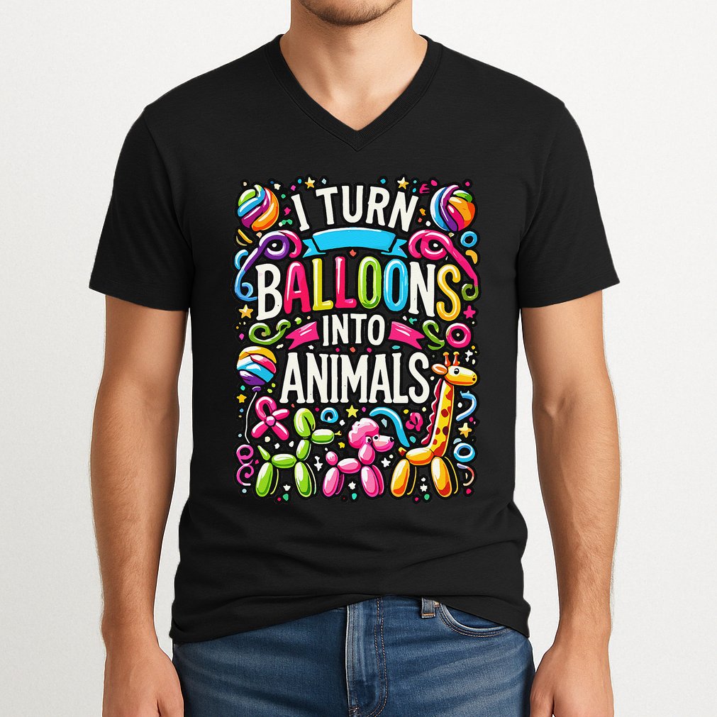 Balloon Modelling Birthday Party Balloon Artist Twister V-Neck T-Shirt