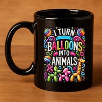 Balloon Modelling Birthday Party Balloon Artist Twister 11oz C Handle Ceramic Mug