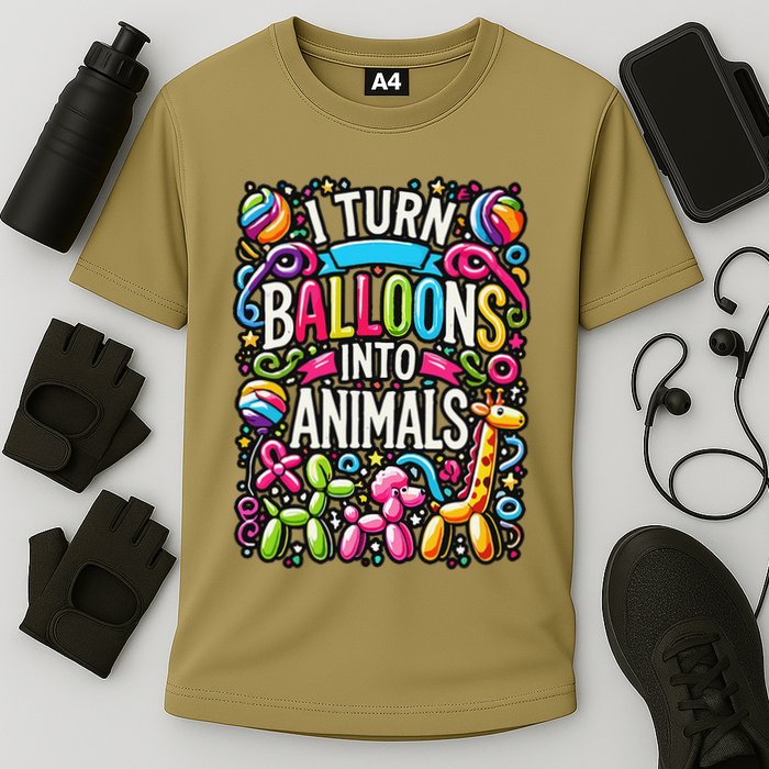 Balloon Modelling Birthday Party Balloon Artist Twister Cooling Performance Crew T-Shirt