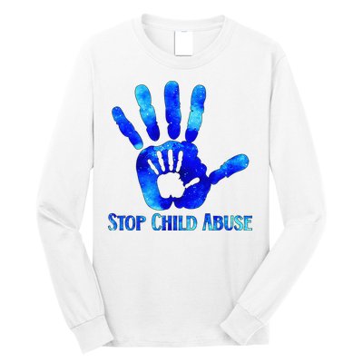 Blue Messy Bun Black  Child Abuse Prevention Awareness Long Sleeve Shirt