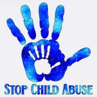 Blue Messy Bun Black  Child Abuse Prevention Awareness Visor