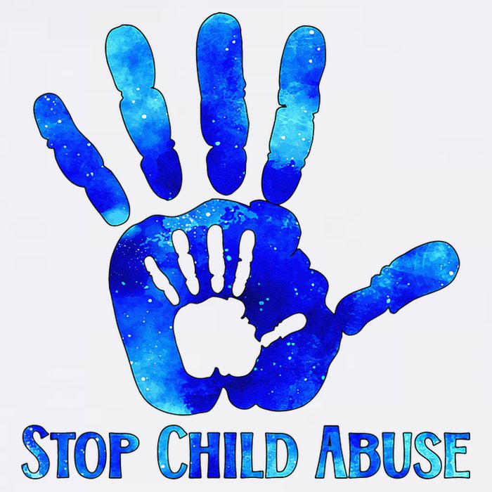 Blue Messy Bun Black  Child Abuse Prevention Awareness Visor